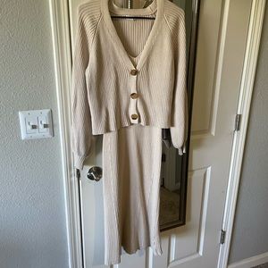 Knit dress & sweater set